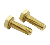MACHSWON 10PCS Bulloni a testa esagonale M6* 40mm Ottone Esterno Vite Esagonale Esagonale Bulloni Filettatura Filettatura Esterno Viti Esagonali