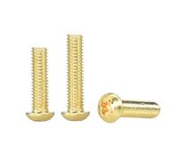MACHSWON 10PCS M2.5 Ottone Croce Testa Rotonda Vite Macchina M2.5 * 4mm Vite In Ottone Viti Filettate Testa Croce Vite In Rame
