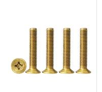MACHSWON 10PCS M3 Ottone Croce Viti Testa Svasata M3* 6mm Vite In Ottone Filettate Viti A Testa Piatta Croce Testa Svasata Vite In Rame
