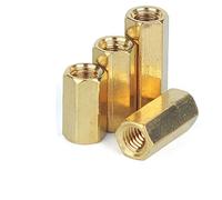 MACHSWON 20 PZ Filettatura Interna Esagonale Bidirezionale Colonna di Rame M2* 10mm Esagonale Ottone Distanziatore Distanziatore Dado Vite Dado Filettato Esagono Colonna di Rame