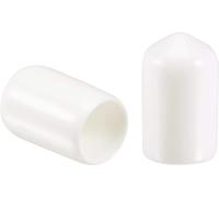 MACHSWON 50 cappucci terminali in gomma da 10 mm, tappi rotondi in vinile, protezioni per filettatura, per la protezione di viti, tubi, cavi, fili, ecc