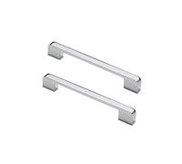 MACHSWON 5pcs Maniglie per Porte 160mm Foro Centro Luminoso Cromo Stile Americano In Lega di Zinco Cassetto Armadio Maniglia per Porta Hardware Cucina Gabinetto Tir