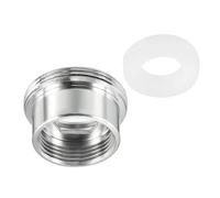 MACHSWON Adattatore per rubinetto con filettatura M22 x 1,0 maschio a M16 x 1,0 femmina, raccordo aeratore cromato per filtro dell'acqua del tubo da giardino, argento