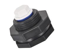 MACHSWON Adattatore per serbatoio paratia in PVC con tappo bianco, filettatura G1/2, per serbatoi di pioggia, acquari, stagni, 1 set