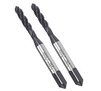 MACHSWON Flauto a spirale Filettatura Maschio per la lavorazione di fori ciechi e materiali appiccicosi Tolleranza H2 Acciaio ad alta velocità Metrico Filettatura Maschio M4 x 0,7 mm 2 PZ