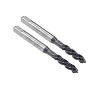 MACHSWON Maschi filettati a spirale M5 x 0,8 mm, per la lavorazione di fori ciechi e materiali appiccicosi, tolleranza H2, rivestimento in nitrurazione HSS, filettatura metrica a macchina filettata, 2