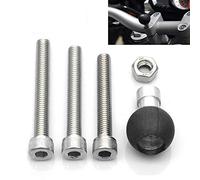 MACHSWON Moto Forcella Stelo Palla Base Manubrio Morsetto Palla con M8 Viti per RAM Mount