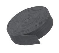 MACHSWON Nastro in twill di cotone da 2,5 cm, 9,1 m, a spina di pesce, per cucito, confezioni regalo, fai da te, colore grigio scuro