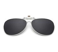 MACHSWON Occhiali da sole polarizzati con clip, visione diurna e notturna, lenti a clip, UV400, antiriflesso, per donne e uomini, guida, viaggi all'aperto, Nero grigio