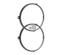 MACHSWON Per Jeep Wrangler JK 2007 - 2017 - 1 paio 7 pollici rotonda faro staffa di montaggio anello faro staffa lunette copertura nero