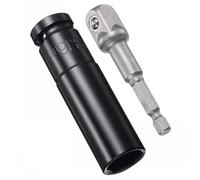 MACHSWON Set di accessori per chiavi a bussola da 1/2", profondità 16 mm, 6 punti, lunghezza 7,6 cm e adattatore esagonale da 1/4"