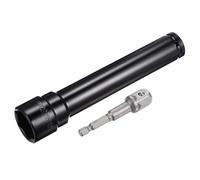 MACHSWON Set di accessori per chiavi a bussola da 1/2", profondità 32 mm, 6 punti, lunghezza 20,3 cm e adattatore esagonale da 1/4"