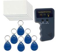 MACHSWON Set di replicatori di schede di controllo accessi 125 KHz palmare RFID ID Copiatrice/lettore/scrittore Sistemi di allarme con 6 carte e 6 pulsanti Schede chiave Tag token Programmatore