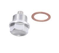 MACHSWON Universale 1 Set Magnetico Tappo di Scarico Olio Sump Dado di Scarico Olio Bullone Vite M18 x 1.5 con Guarnizione Argento