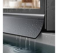 Machtiging Barriera Impermeabile per Porte E Finestre,Barra Parapioggia Impermeabile Autoadesiva,Deflettori d'Acqua per Porte E Finestre,previene Le perdite di Pioggia,Uso su Finestre Scorrevoli