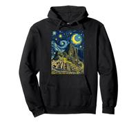 Machu Picchu Perù Notte Stellata Arte Storia Presente Felpa con Cappuccio