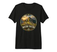 Machu Picchu Vista Panoramica Viaggi Design Maglietta Premium