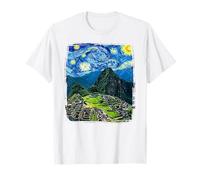 Machu Pichu Van Gogh Starry Night Cusco Peru Travel Maglietta