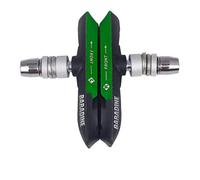 MACIMO Pastiglie Freno for Mountain Bike Pattini Porta Freno V-Brake for Bicicletta MTB con Blocchi in Gomma (Color : Green Pair)