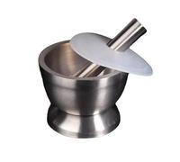 Macina aglio e spezie, macina erbe aromatiche, macinacaffè, frantoio, utensile da cucina, mortaio e pestello in acciaio inox, set di pentole (dimensioni: 85 mm, piccolo)(98mm big)