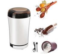 Macina caffè 150W, mini macina spezie con coperchio trasparente, funzionamento con una mano, schiacciapillole per uso domestico, per uso domestico white