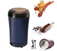 Macina caffè 150W, mini macina spezie con coperchio trasparente, funzionamento con una mano, schiacciapillole per uso domestico, per uso domestico blue