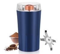 Macina Caffe' Elettrico, 300W Macinacaffè Elettrico, con 8 Lame in Acciaio Inox, Macina Caffè Multifunzione, Macina Spezie, Coffee Grinder, per Chicco di Caffè, Erbe, Noci, Cereali, Spezie, Blu