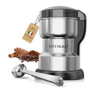 Macina Caffe' Elettrico 300W, Macinacaffè, Macinatura Regolabile Macina Caffe per Espresso/Gocciolamento/Versamento. Macinacaffè Per caffè, spezie e altri alimenti (Argento-210)