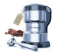 Macina Caffe' Elettrico 300W, Macinacaffè, Macinatura Regolabile Macina Caffe per Espresso/Gocciolamento/Versamento. Macinacaffè Per caffè, spezie e altri alimenti (Argento-210)