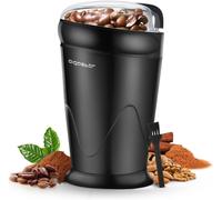 Aigostar Macinacaffè Elettrico, Macina Caffe' Elettrico con Lame in Acciaio Inossidabile, Macina Spezie con Spazzola Pulita, per chicchi di caffè, Semi e spezie, Capacità 60g, 150W, Nero