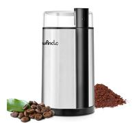 Macina Caffè, Wancle Macina Caffe elettrico, Macinatore di spezie silenzioso, mulino da caffè one touch, utilizzato per fagioli, spezie, ecc., con spazzola pulita, acciaio inossidabile