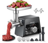 Macina Carne Elettrico Airmsen 2000W - Nero - Con Affettatrice e Vassoio