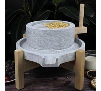 Macina Cereali Manuale: Realizzato in Granito, Facile da Pulire, Realizzato a Mano, efficiente Strumento per la macinazione dei Cereali in casa, Comodo e Pratico, Perfetto per macinare i CER