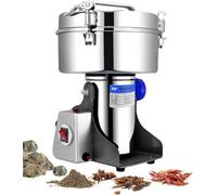 Macina Elettrico per Cereali, Smerigliatrice per Spezie Ad Alta velocità 220v, Smerigliatrice per Spezie Commerciale da 2000 G, Macchina per Mulino A Secco A Battente in Acciaio Inoss, 3500g