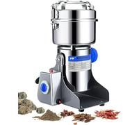 Macina Elettrico per Cereali, Smerigliatrice per Spezie Ad Alta velocità 220v, Smerigliatrice per Spezie Commerciale da 2000 G, Macchina per Mulino A Secco A Battente in Acciaio Inoss, 600g