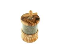 Macina Erbe In LEGNO D'OLIVO Con Erbe