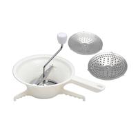 Macina , gadget da cucina per purè di patate, schiacciapatate in acciaio inossidabile, macinino rotante per alimenti, per salsa di con 3 macinazioni, per salsa di