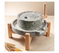 Macina Grano Pietra Mulino con Telaio In Legno per un uso conveniente | Frantoio Manuale per Cereali Bagnati E Spezie per Uso Domestico, Ideale per Attività Creative Genitori-figli