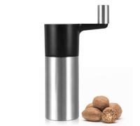 Macina Noce Moscata Manuale, Macinino per Noce Moscata in Acciaio Inox, Adatta per Spezie Myristica, Condimenti e Frutta Secca, con Coperchio Ermetico, Mulino Portatile
