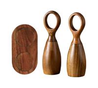 Macina Pepe in legno - Macinine manuale per sale e pepe, legno con meccanismo regolabile | Macinpepe con nucleo in ceramica, ideale per la cucina di casa, pranzo raffinato, catering
