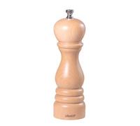 Macina Pepe Manuale Roma in Legno di Faggio Naturale 18 cm, Macinino Manuale per Pepe con Macina in Acciaio Temprato per Macinatura Precisa, Elegante e Made in Italy - BISETTI