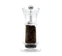 Macina Pepe Manuale Verona in Acrilico 17,5 cm, Macinino Manuale per Pepe con Macina in Acciaio Temprato per Macinatura Precisa, Trita Pepe Resistente, Elegante e Made in Italy - BISETTI