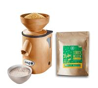 Macina per cereali Mockmill Lino 200, prodotto in Germania, corindone prezioso e ceramica | farina fresca | (Lino 200 + 2,5 kg di grano saraceno biologico)