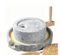 Macina pietra manuale granito naturale per soia, riso e sesamo con manico in legno