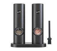 Macina sale e pepe elettrico - 2 pezzi macina spezie ricaricabile spessore regolabile funzionamento con una sola mano | Macina sale automatico, macinapepe con luce LE