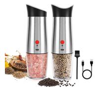 Macina Sale E Pepe Elettrico: - Macinapepe Elettrico Ricaricabile USB, 2 Pezzi M