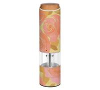 Macina sale e pepe elettrico oro rosa Valentine Rose | Macinapepe a batteria Macinapepe regolabile grossolanità con grossolanità regolabile esterna Luce LED integrata