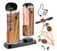 Macina Sale e Pepe Elettrico Professionale: Regolabile Macina Spezie Ricaricabile Macina Pepe Automatica Sale e Pepe Set a Granulometria Macinapepe a Grande Capacità