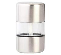 Macina sale e pepe in acciaio inossidabile, mini macinino manuale per spezie, shaker compatto con grana regolabile, funzione ricaricabile, materiale in acciaio inossidabile, 3 x 3 x 5,2 cm
