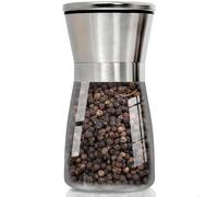 Macina sale e pepe, in acciaio inox di alta qualità, macinino manuale per sale e pepe con grana regolabile, per spezie e semi, adatto per casa, cucina, esterno (senza sale e pepe in grani) (misura
